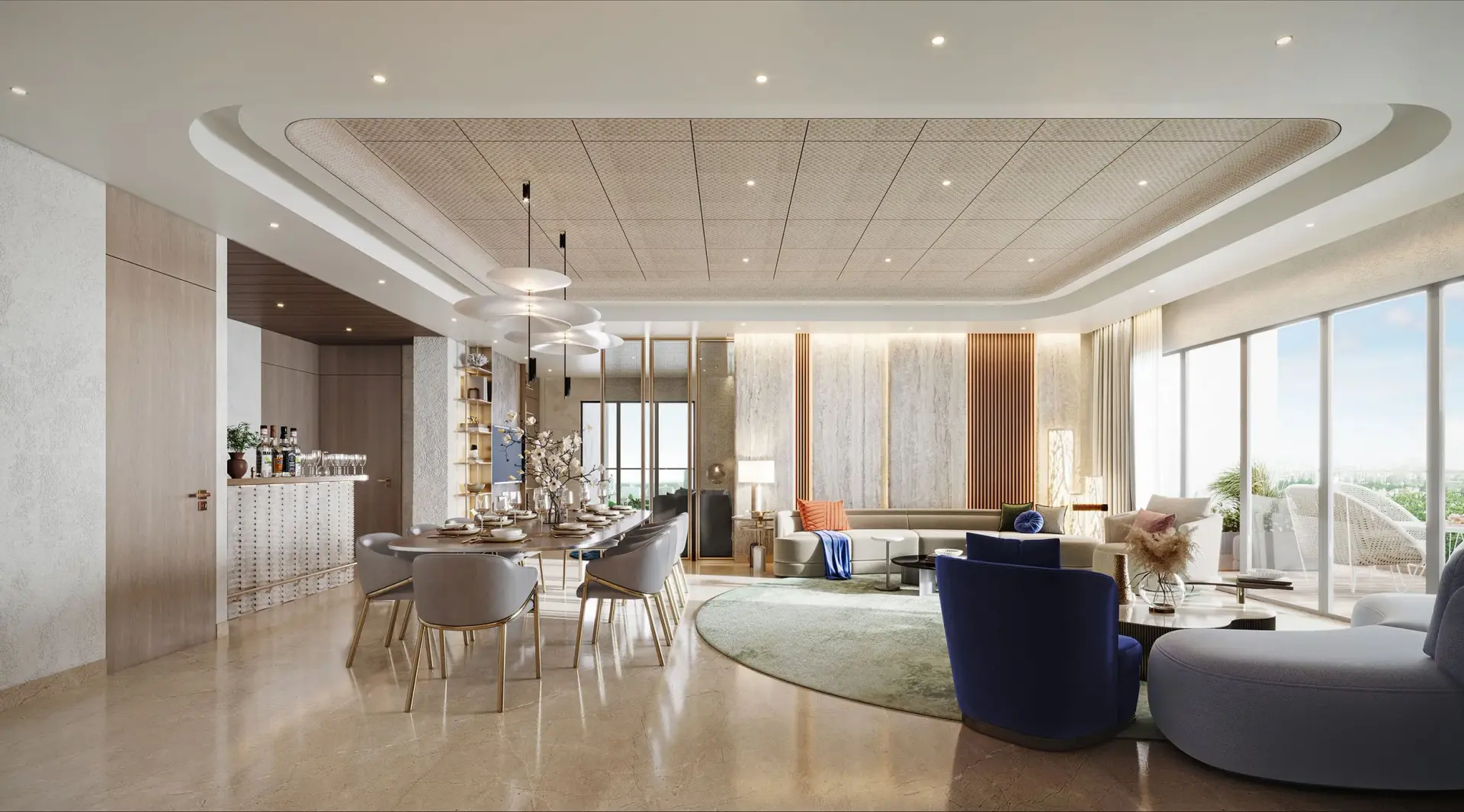 3 BHK living